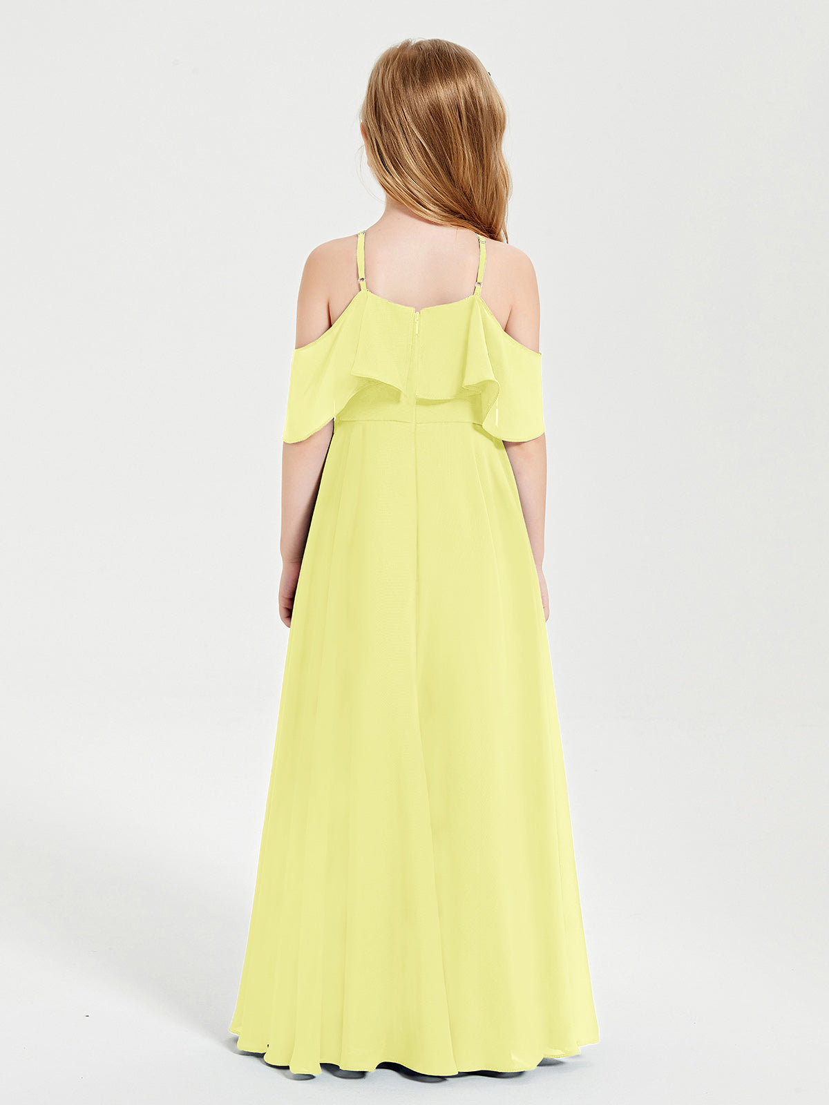 Off-the-Shoulder Long Dresses for Junior Bridesmaids Daffodil